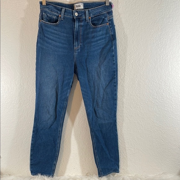 PAIGE Flaunt Cheeky Blue Skinny in Roam Denim Jeans Size 30 - Picture 4 of 16